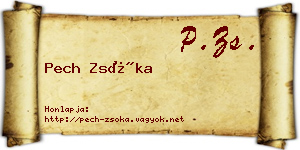 Pech Zsóka névjegykártya